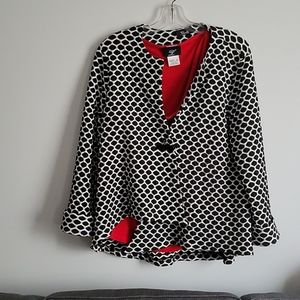 Bali Blk & White Jacket with Libra Red Tank Top